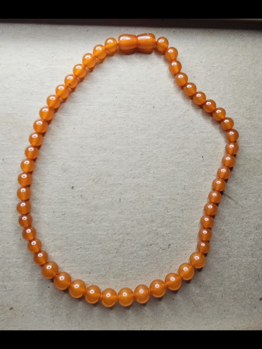 Vintage Russian Baltic Amber Graduated Bead Necklace w Bead Screw Clasp